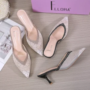 ELLORA EB 630-01 Sepatu Pesta Wanita Heels 7cm Import
