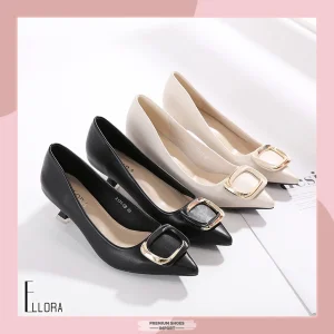 ELLORA 2131-GB Sepatu Kerja Wanita Heels Import 5cm